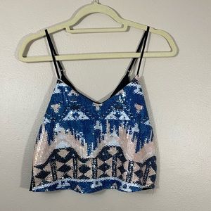 Sequin crop top